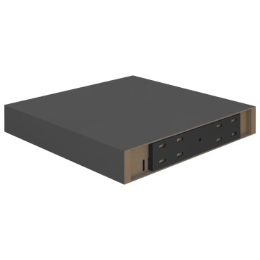 vidaXL Ράφι Τοίχου Γυαλιστερό Γκρι 23x23,5x3,8cm MDF 1 τεμ.