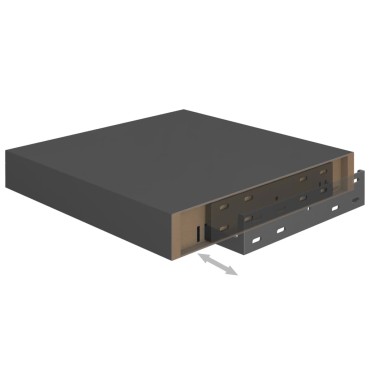 vidaXL Ράφι Τοίχου Γυαλιστερό Γκρι 23x23,5x3,8cm MDF 1 τεμ.