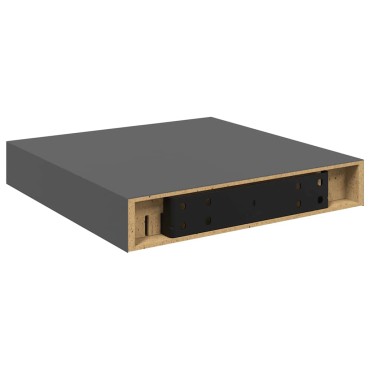 vidaXL Ράφι Τοίχου Γυαλιστερό Γκρι 23x23,5x3,8cm MDF 1 τεμ.