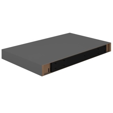 vidaXL Ράφια Τοίχου Γυαλιστερά Γκρι 2 τεμ. 40x23x3,8cm MDF