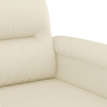 vidaXL Πολυθρόνα Κρεμ Συνθετικό δέρμα 90x77x80cm 1 τεμ. Γωνιακός