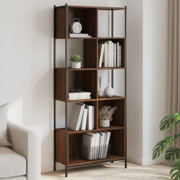 vidaXL Βιβλιοθήκη Καφέ Δρυς 72x28x172cm από Επεξεργασμένο Ξύλο 1 τεμ.