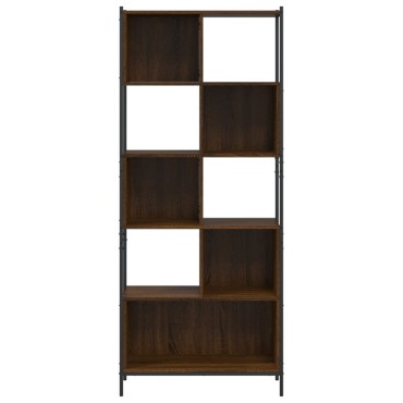 vidaXL Βιβλιοθήκη Καφέ Δρυς 72x28x172cm από Επεξεργασμένο Ξύλο 1 τεμ.