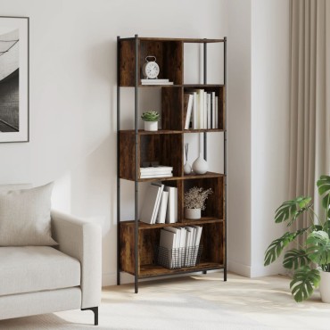 vidaXL Βιβλιοθήκη Καπνιστή Δρυς 72x28x172cm από Επεξεργασμένο Ξύλο 1 τεμ.