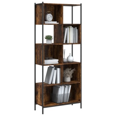 vidaXL Βιβλιοθήκη Καπνιστή Δρυς 72x28x172cm από Επεξεργασμένο Ξύλο 1 τεμ.