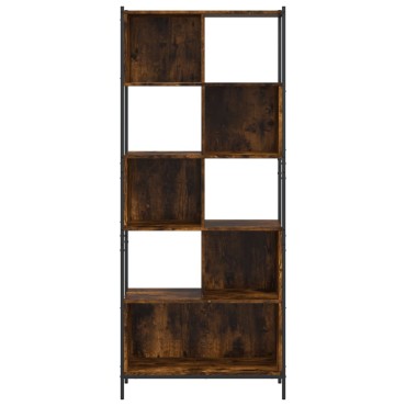 vidaXL Βιβλιοθήκη Καπνιστή Δρυς 72x28x172cm από Επεξεργασμένο Ξύλο 1 τεμ.