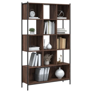 vidaXL Βιβλιοθήκη Καφέ Δρυς 102x28x172cm από Επεξεργασμένο Ξύλο 1 τεμ.