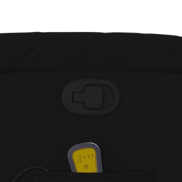vidaXL Πολυθρόνα Μασάζ Ανακλινόμενη με Ανύψωση Μαύρη Συνθετικό Δέρμα 75x99x99cm 1 τεμ.