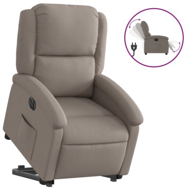vidaXL Πολυθρόνα Ηλεκτρική Ανακλ.Taupe Υφασμάτινη 71x86,5x99,5cm 1 τεμ.