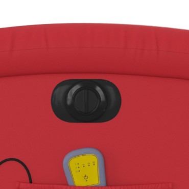vidaXL Πολυθρόνα Μασάζ Ανακλινόμενη με Ανύψωση απόΣυνθετικό Δέρμα 71x86,5x99,5cm 1 τεμ.