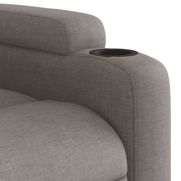 vidaXL Πολυθρόνα Ανακλινόμενη με Ανύψωση Χρώμα Taupe Υφασμάτινη 1 τεμ.