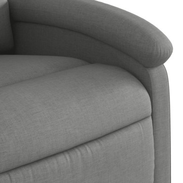 vidaXL Πολυθρόνα Μασάζ Ανακλινόμενη με Ανύψωση Σκούρο Γκρι Υφασμάτινη 71x86,5x99,5cm 1 τεμ.