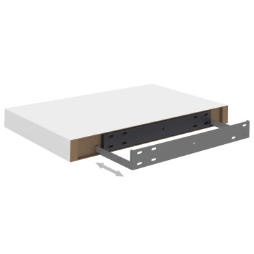 vidaXL Ράφι Τοίχου Άσπρο 40x23x3,8cm MDF 1 τεμ.