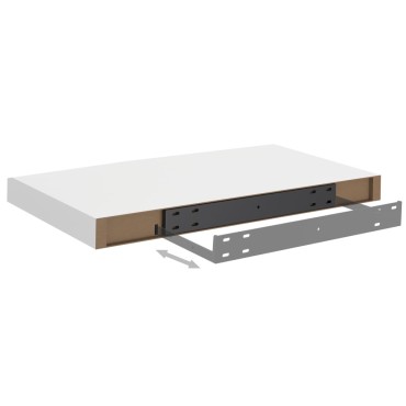 vidaXL Ράφι Τοίχου Άσπρο 50x23x3,8cm από MDF 1 τεμ.