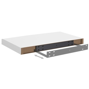 vidaXL Ράφια Τοίχου 4 τεμ. Λευκά 50x23x3,8cm MDF