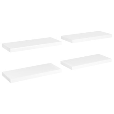 vidaXL Ράφια Τοίχου 4 τεμ. Άσπρα 60x23,5x3,8cm MDF