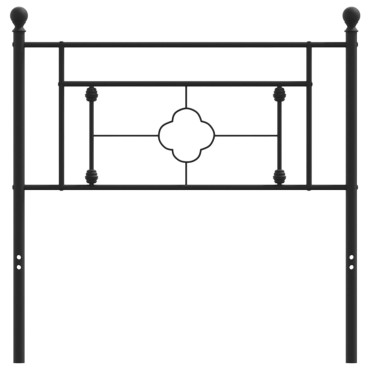 vidaXL Κεφαλάρι Μαύρο Μεταλλικό 105x3x97cm 1 τεμ.