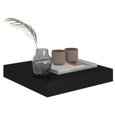 vidaXL Ράφι Τοίχου Μαύρο 23x23,5x3,8cm MDF 1 τεμ.