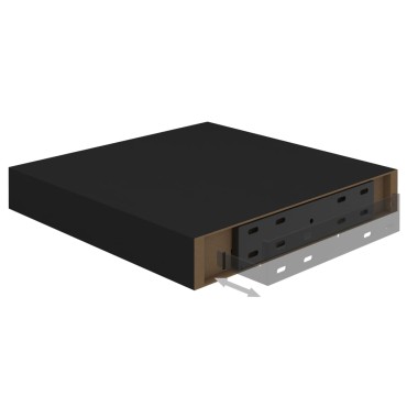 vidaXL Ράφι Τοίχου Μαύρο 23x23,5x3,8cm MDF 1 τεμ.