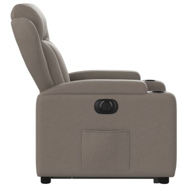 vidaXL Πολυθρόνα Ηλεκτρική Ανακλ.Taupe Υφασμάτινη 77x94,5x100cm 1 τεμ.
