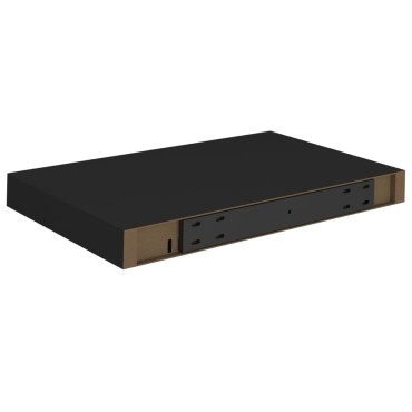 vidaXL Ράφια Τοίχου 2 τεμ. Μαύρα 40x23x3,8cm MDF
