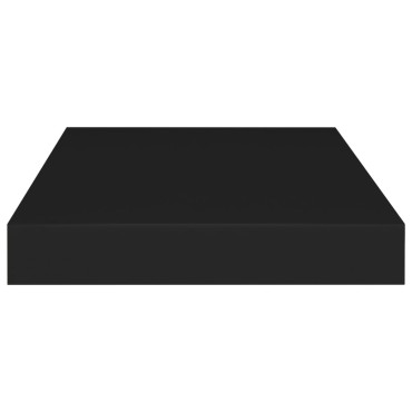 vidaXL Ράφια Τοίχου 4 τεμ. Μαύρα 40x23x3,8cm MDF