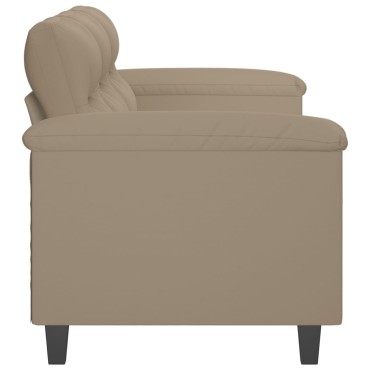 vidaXL Καναπές Τριθέσιος Taupe Ύφασμα Μακροϊνών 210x77x80cm 1 τεμ.