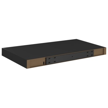 vidaXL Ράφια Τοίχου 4 τεμ. Μαύρα 50x23x3,8cm MDF