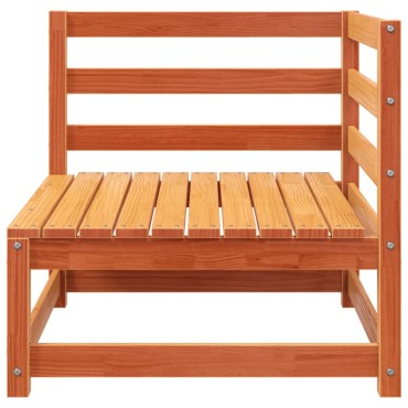 vidaXL Καναπές Κήπου Γωνιακός Καφέ 70x70x67cm από Μασίφ Ξύλο Πεύκου 1 τεμ.