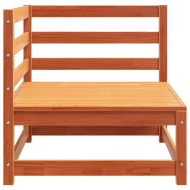 vidaXL Καναπές Κήπου Γωνιακός Καφέ 70x70x67cm από Μασίφ Ξύλο Πεύκου 1 τεμ.