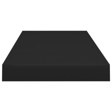vidaXL Ράφια Τοίχου 2 τεμ. Μαύρα 60x23,5x3,8cm MDF