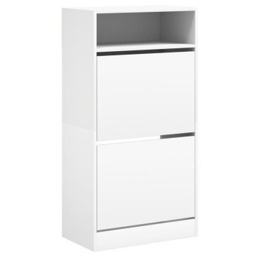 vidaXL Παπουτσοθήκη Λευκή 60x34x116cm από Επεξεργασμένο Ξύλο