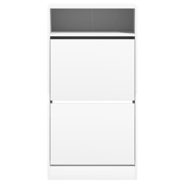vidaXL Παπουτσοθήκη Λευκή 60x34x116cm από Επεξεργασμένο Ξύλο