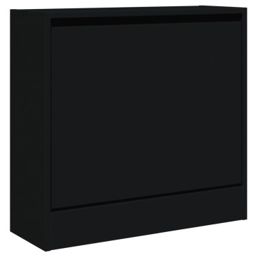 vidaXL Παπουτσοθήκη Μαύρη 60x21x57cm από Επεξεργασμένο Ξύλο