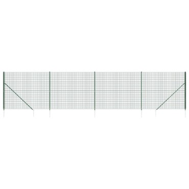 vidaXL Συρματόπλεγμα Περίφραξης Πράσινο 2,2x10 μ. με Καρφωτές Βάσεις