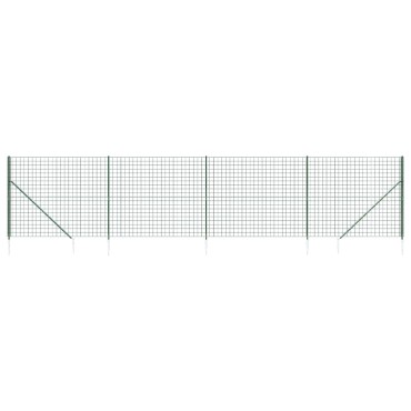 vidaXL Συρματόπλεγμα Περίφραξης Πράσινο 2,2x10 μ. με Καρφωτές Βάσεις