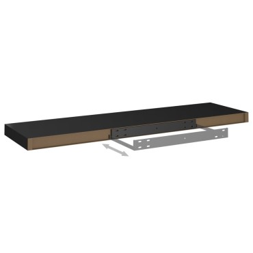 vidaXL Ράφι Τοίχου Μαύρο 90x23,5x3,8cm MDF 1 τεμ.