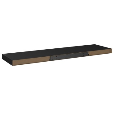 vidaXL Ράφια Τοίχου 2 τεμ. Μαύρα 90x23,5x3,8cm MDF