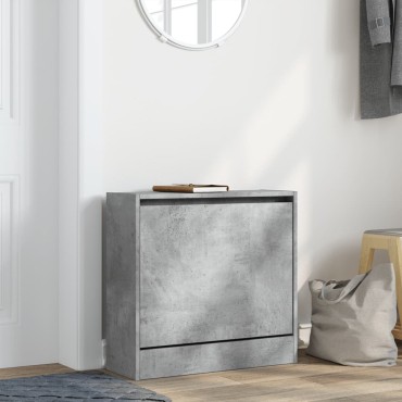 vidaXL Παπουτσοθήκη Γκρι Σκυροδέματος 60x21x57cm Επεξεργασμένο Ξύλο