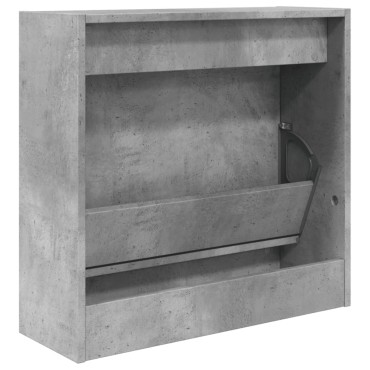 vidaXL Παπουτσοθήκη Γκρι Σκυροδέματος 60x21x57cm Επεξεργασμένο Ξύλο