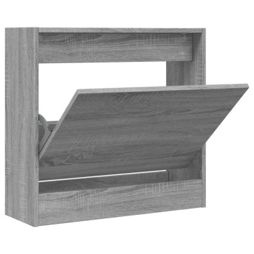 vidaXL Παπουτσοθήκη Γκρι Sonoma 60x21x57cm από Επεξεργ. Ξύλο