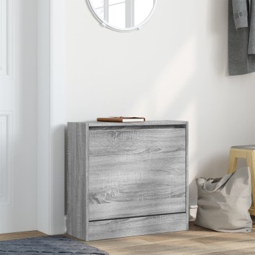 vidaXL Παπουτσοθήκη Γκρι Sonoma 60x21x57cm από Επεξεργ. Ξύλο