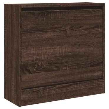 vidaXL Παπουτσοθήκη Καφέ Δρυς 60x21x57cm από Επεξεργασμένο Ξύλο