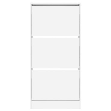 vidaXL Παπουτσοθήκη Λευκή 60x21x125,5cm από Επεξεργασμένο Ξύλο