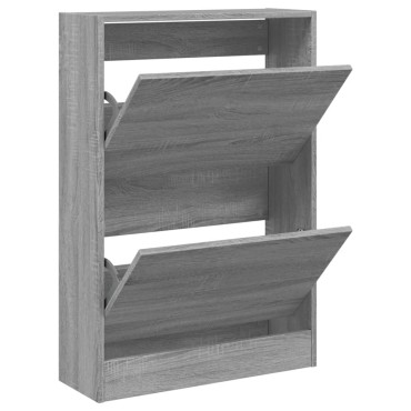 vidaXL Παπουτσοθήκη Γκρι Sonoma 60x21x87,5cm από Επεξεργ. Ξύλο