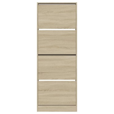 vidaXL Παπουτσοθήκη Sonoma Δρυς 60x21x163,5cm από Επεξεργασμένο Ξύλο