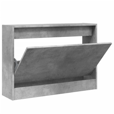 vidaXL Παπουτσοθήκη Γκρι Σκυροδέματος 80x21x57cm Επεξεργασμένο Ξύλο