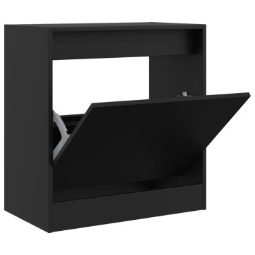 vidaXL Παπουτσοθήκη Μαύρη 60x34x63,5cm από Επεξεργασμένο Ξύλο