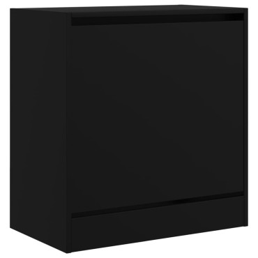 vidaXL Παπουτσοθήκη Μαύρη 60x34x63,5cm από Επεξεργασμένο Ξύλο