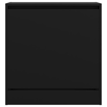 vidaXL Παπουτσοθήκη Μαύρη 60x34x63,5cm από Επεξεργασμένο Ξύλο
